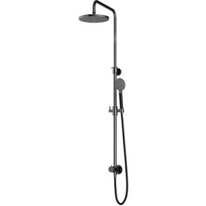 Hotbath Cobber M438 stortdoucheset, hoofddouche 20cm - doucheslang met ronde handdouche - Zwart Chroom