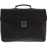 Plevier Navigator Decca Koffer Leer 44 cm Laptop compartiment schwarz