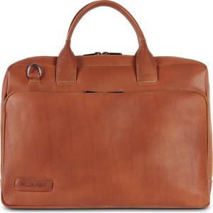 Plevier Structure Petronas Koffer Leer 40 cm Laptop compartiment  bruin