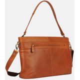 Plevier Structure Millau Schoudertas Leer 43 cm Laptop compartiment  bruin