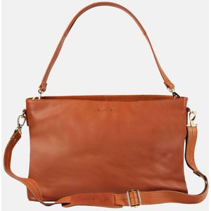 Plevier Structure Millau Schoudertas Leer 43 cm Laptop compartiment  bruin