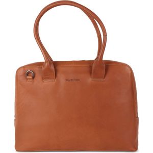 Plevier Canton bowling bag 15.6 inch cognac.