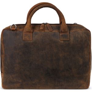 Plevier - Adler - Laptoptas - Bruin - Leer - Geschikt voor 17.3 inch