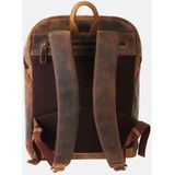Plevier Hertz Dagrugzak Leer 45 cm Laptop compartiment  bruin
