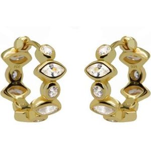 Karma - Chain Dots Tube - Oorbellen - Goud - 925 Sterling Zilver