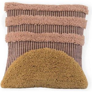 Sierkussen Kidsdepot Lia Geel Roze 40 x 40 cm