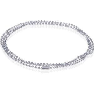 LGT - Dogtag Ketting - Edelstaal - 90cm - 2mm Breed