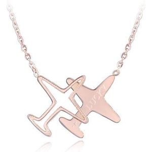 Cilla Jewels ketting Plane rosegoud Verguld
