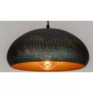 Moderne - Industriële - Hanglamp - Zwart - Goud - 40 cm - Globo