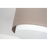 Moderne - Plafondlamp - Taupe/Wit - Stoffen Kap - Luxe Design