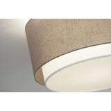 Moderne - Plafondlamp - Taupe/Wit - Stoffen Kap - Luxe Design