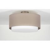 Moderne - Plafondlamp - Taupe/Wit - Stoffen Kap - Luxe Design