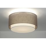 Moderne - Plafondlamp - Taupe/Wit - Stoffen Kap - Luxe Design
