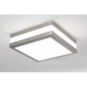 Plafondlamp - Vierkant - Aluminium - Met Schemersensor