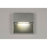 Vierkante Led Wandlamp - Grijs - Aluminium