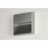 Vierkante Led Wandlamp - Grijs - Aluminium
