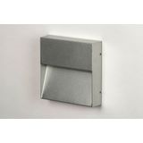Vierkante Led Wandlamp - Grijs - Aluminium
