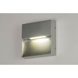 Vierkante Led Wandlamp - Grijs - Aluminium