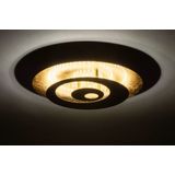 Plafondlamp in goud met zwart met led, wordt in drie stappen gedimd met schakelaar