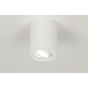 Moderne GU10 Plafondspot - Wit - Draaibaar en Kantelbaar