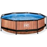 EXIT Frame Pool ø300x76cm (12v Cartridge filter) – Houtbruin