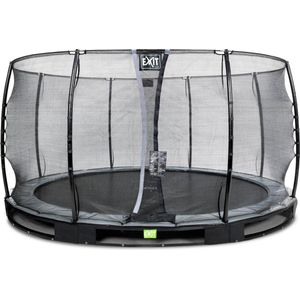 EXIT Elegant inground trampoline Ã¸427cm met Economy veiligheidsnet - zwart