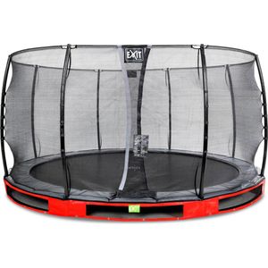 EXIT Elegant inground trampoline rond ø427cm - rood