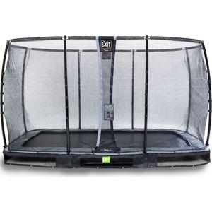 EXIT Elegant Premium inground trampoline 214x366cm met Deluxe veiligheidsnet - zwart