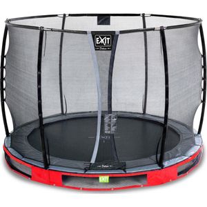 EXIT Elegant Premium inground trampoline rond ø305cm - rood