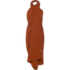 Knit Factory - Liv Pareo - Terra - XL Sjaal - Stranddoek - 100% Biologisch Katoen