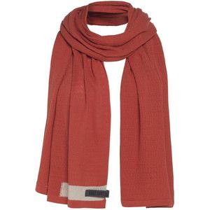 Knit Factory June Gebreide Sjaal Dames & Heren - Zomersjaal - Langwerpige sjaal - Terra - 200x50 cm