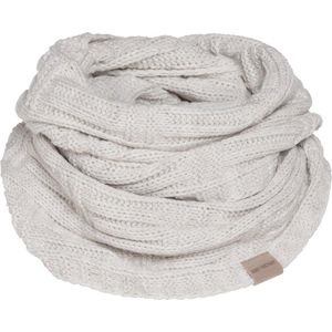 Knit Factory Bobby Gebreide Colsjaal Dames & Heren - Nekwarmer Ronde Sjaal - Nekwarmer - Wollen Sjaal - Beige colsjaal - Dames sjaal - Heren sjaal - Unisex - Beige - One Size