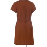 Knit Factory Luna Lang Gebreid Vest Terra - Gebreide dames cardigan - Lang vest tot over de knie - Oranje damesvest gemaakt uit 30% wol en 70% acryl - 36/38