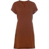 Knit Factory Luna Lang Gebreid Vest Terra - Gebreide dames cardigan - Lang vest tot over de knie - Oranje damesvest gemaakt uit 30% wol en 70% acryl - 36/38