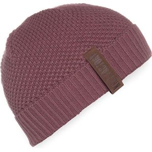 Knit Factory Jazz Gebreide Muts Heren & Dames - Beanie hat - Stone Red - Warme rode Wintermuts - Unisex - One Size