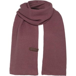 Knit Factory Jazz Gebreide Sjaal Dames & Heren - Rode Wintersjaal - Langwerpige sjaal - Wollen sjaal - Heren sjaal - Dames sjaal - Stone Red - 200x30 cm