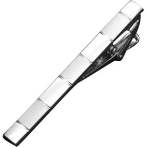 Fako Bijoux® - Dasspeld - Stropdas Clip - Tie Clip - Deluxe - Model Simon - 60mm - Zilverkleurig