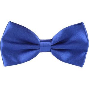 Fako Fashion® - Vlinderstrik - Vlinderdas - Strik - Satijn - Voorgestrikt - 12.5cm - Royal Blauw