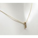 Gouden ketting met I zirkonia hanger