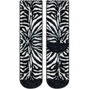 Sock My Feet Wild Zebra - Grappige sokken dames - Maat 36-38 - Moederdag cadeautje - Zebra - Vrolijke sokken - Leuke sokken - Fashion statement - Gekke sokken - Grappige cadeaus - Socks First.