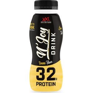 XXL Nutrition - N'Joy Protein Drink 6-Pack - Banaan - Kant en Klare Eiwitshake, Proteïne Supplement - 80% Caseïne & 20% Whey