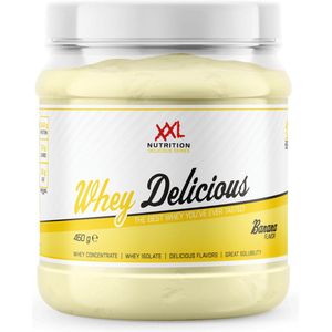 Xxl nutrition whey delicious banana 450 gram in de kleur diverse kleuren.
