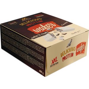 XXL Nutrition - Delicious Protein Wafer - Proteďne Wafelmix, Eiwit Snacks - Cookies & Cream - 12 pack
