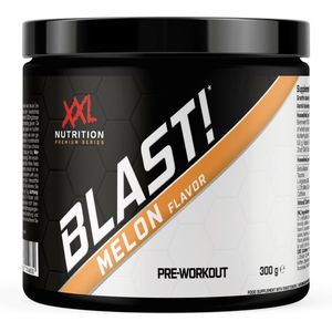 XXL Nutrition - Blast! Pre Workout - Citruline Malaat, Beta-Alanine, Taurine, Arganine AKG & Cafeïne - Pre Workout Energy Drink Supplement Krachttraining - Melon - 300 Gram