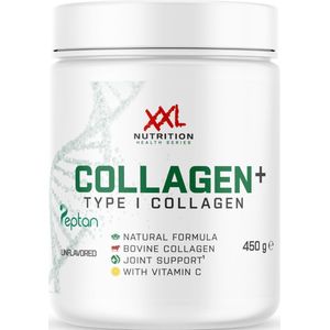 XXL Nutrition - Collagen+ Type 1 - Bovine Collageen Supplement met Vitamine C - Type 1 Collageen - Unflavored - NZVT - 450 Gram