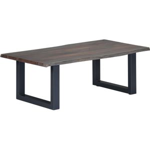 VidaXL Salontafel Natuurlijke Randen 115x60x40 cm Acaciahout Grijs