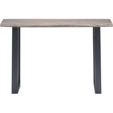 VidaXL Wandtafel 115x35x76 cm Massief Acaciahout en IJzer Grijs