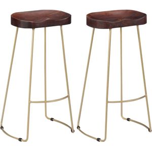 vidaXL Gavin Barhocker 2 Stk. Massivholz Mango