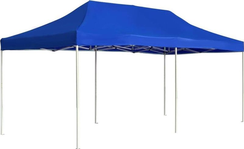 vidaXL - Partytent - professioneel - inklapbaar - 6x3 - m - aluminium - blauw