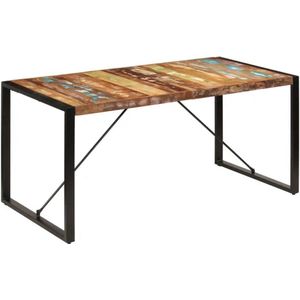 vidaXL-Eettafel-160x80x75-cm-massief-gerecycled-hout